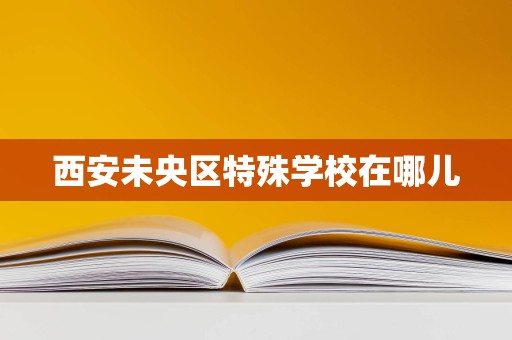 西安未央区特殊教育资源分布与教育项目投资方向探析